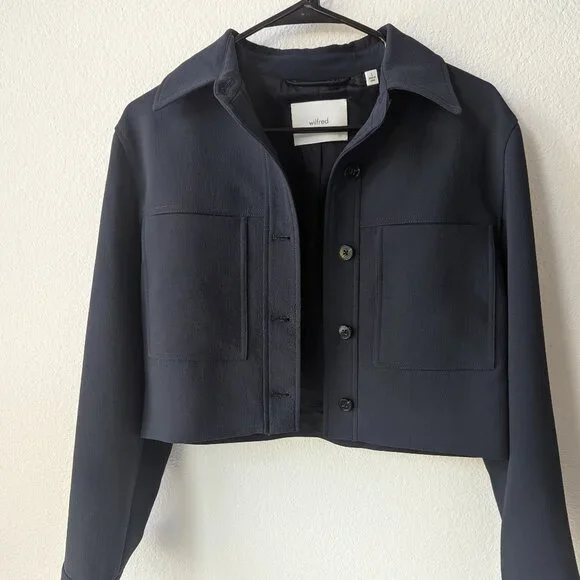 Aritzia - Little Cropped Jacket in Navy - Wilfred - Small - Picture 3 of 4